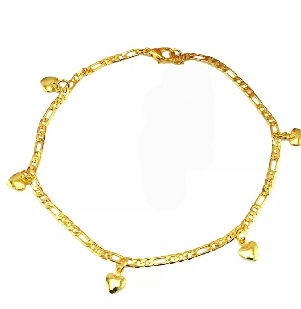 Women’s Fashion Jewelry Solid Heart Ankle Bracelet Sandal Barefoot Anklet