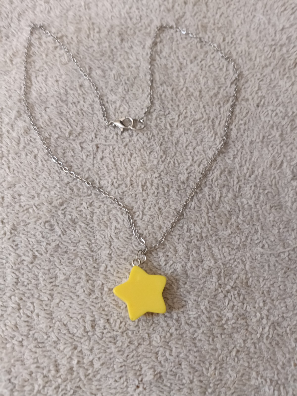 Custom Hand Made Kawaii Yellow Star W/ Red Cheeks Necklace – Cute Adorable Gift