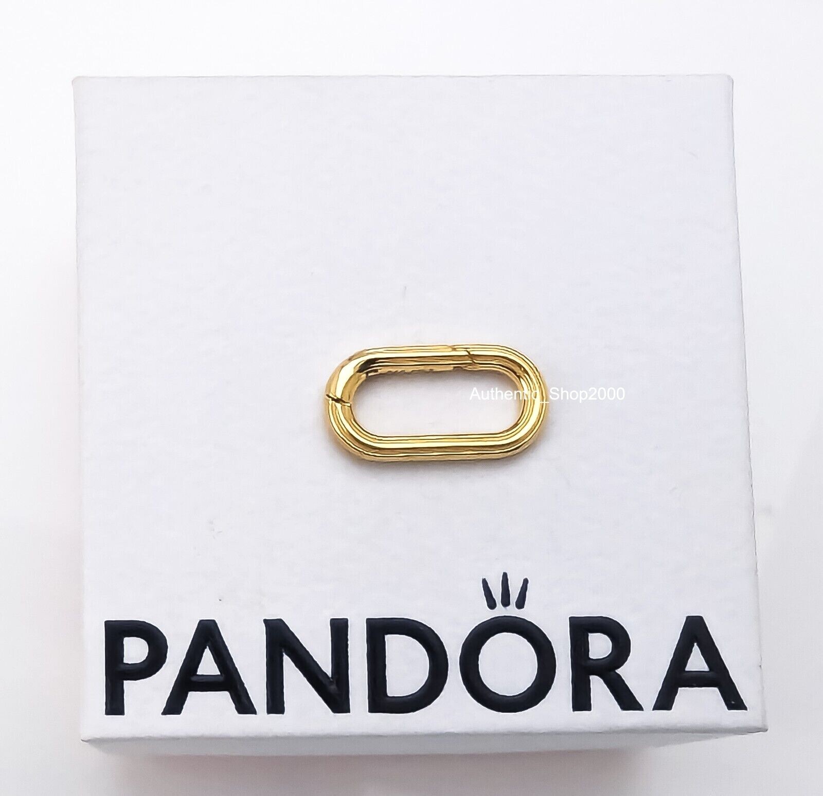 New 100% Authentic PANDORA ME Rectangular Openable Link Gold Charm 763033C00