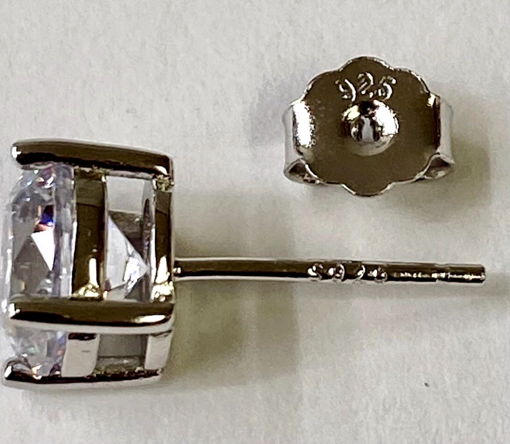 QVC Diamonique Epiphany Platinum Clad 100-Facet 2.00 cttw Ladies Stud Earrings