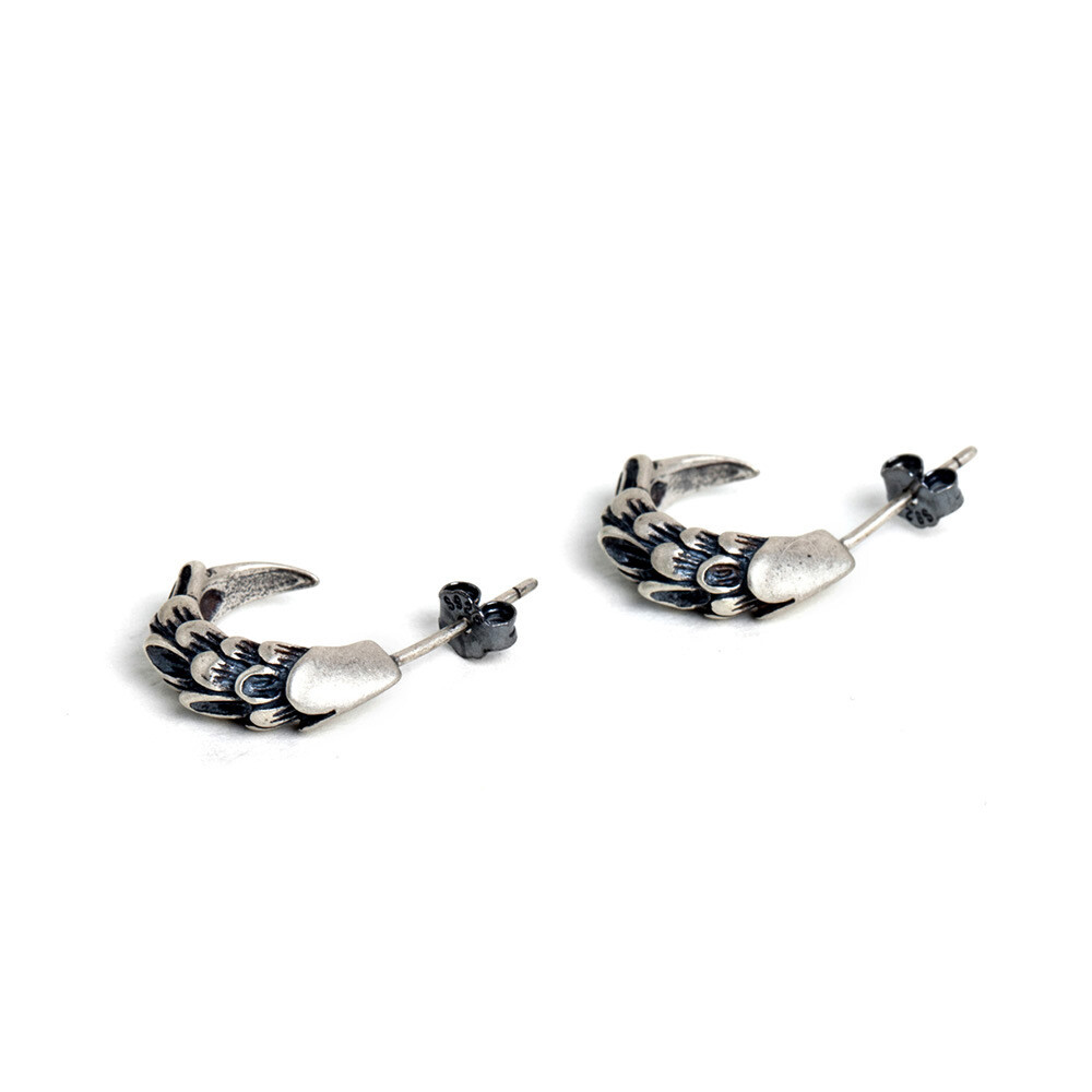 Unique Eagle Claw Shape Round S925 Sterling Silver Ear Studs Earrings Fast shipp