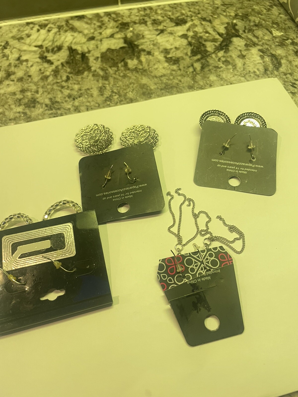Lot Of 3 Paparazzi 1 Apt 9 NWT Earrings Pierced Dangle Silver Tone