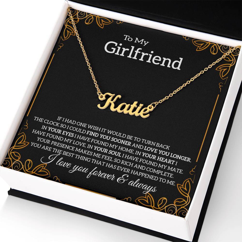 To My Girlfriend Necklace, Girlfriend Necklace From Boyfriend, Soulmate Gifts