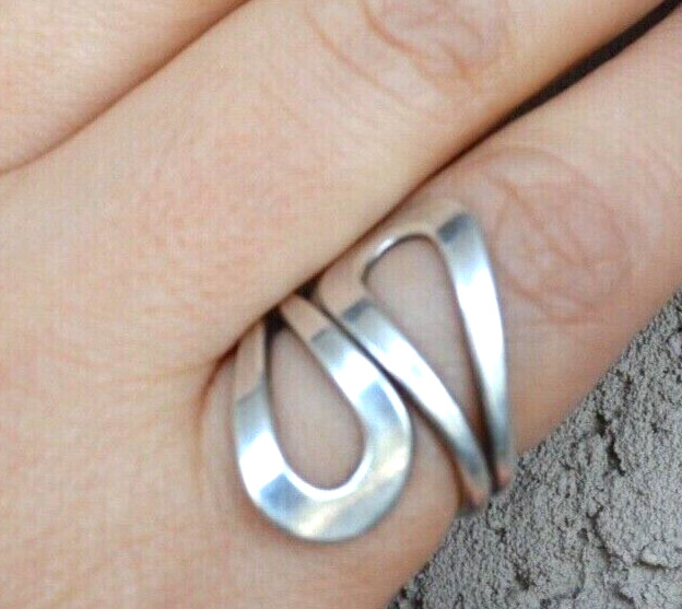 Adjustable Wide Statement Wrapring Women’s Foot Jewelry Toe Ring 925 Silver