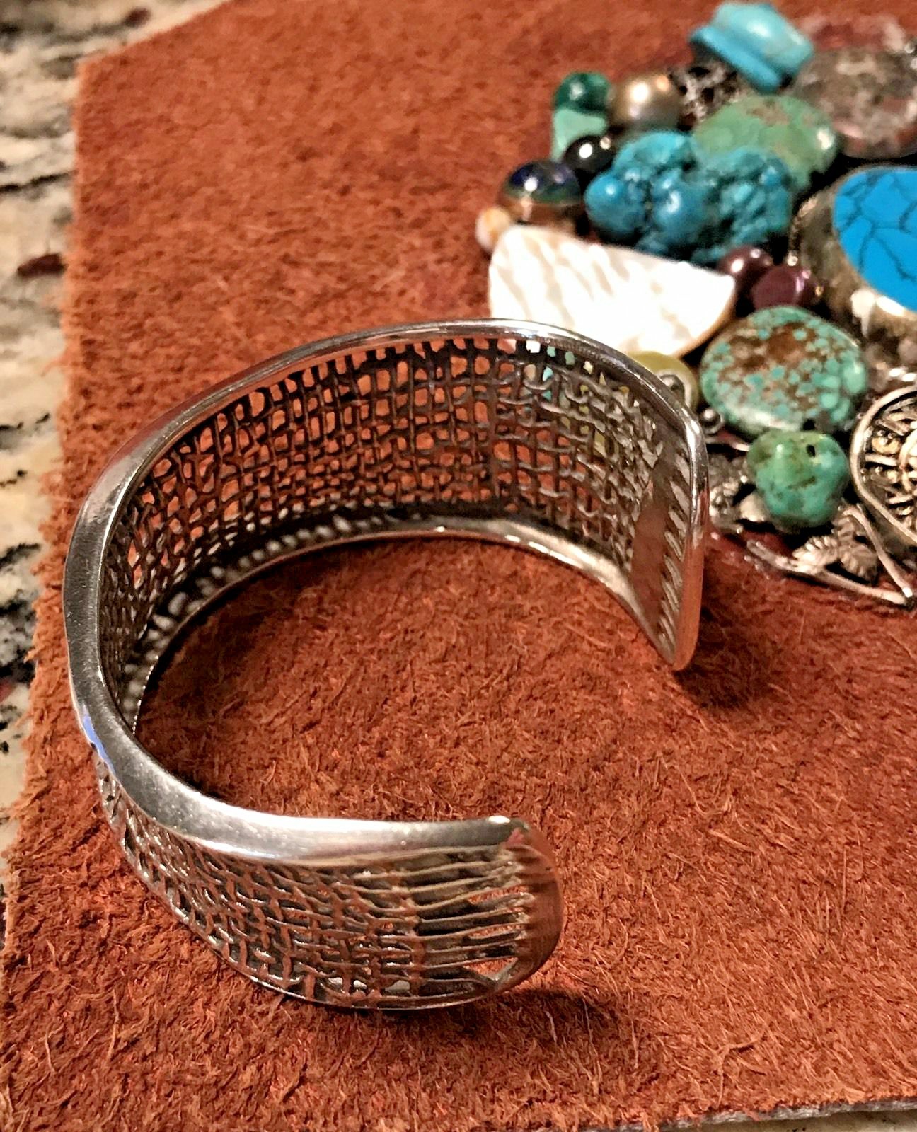 Silpada B1625 Oxidized Sterling Silver Woven Weave Cuff Bracelet Was $139