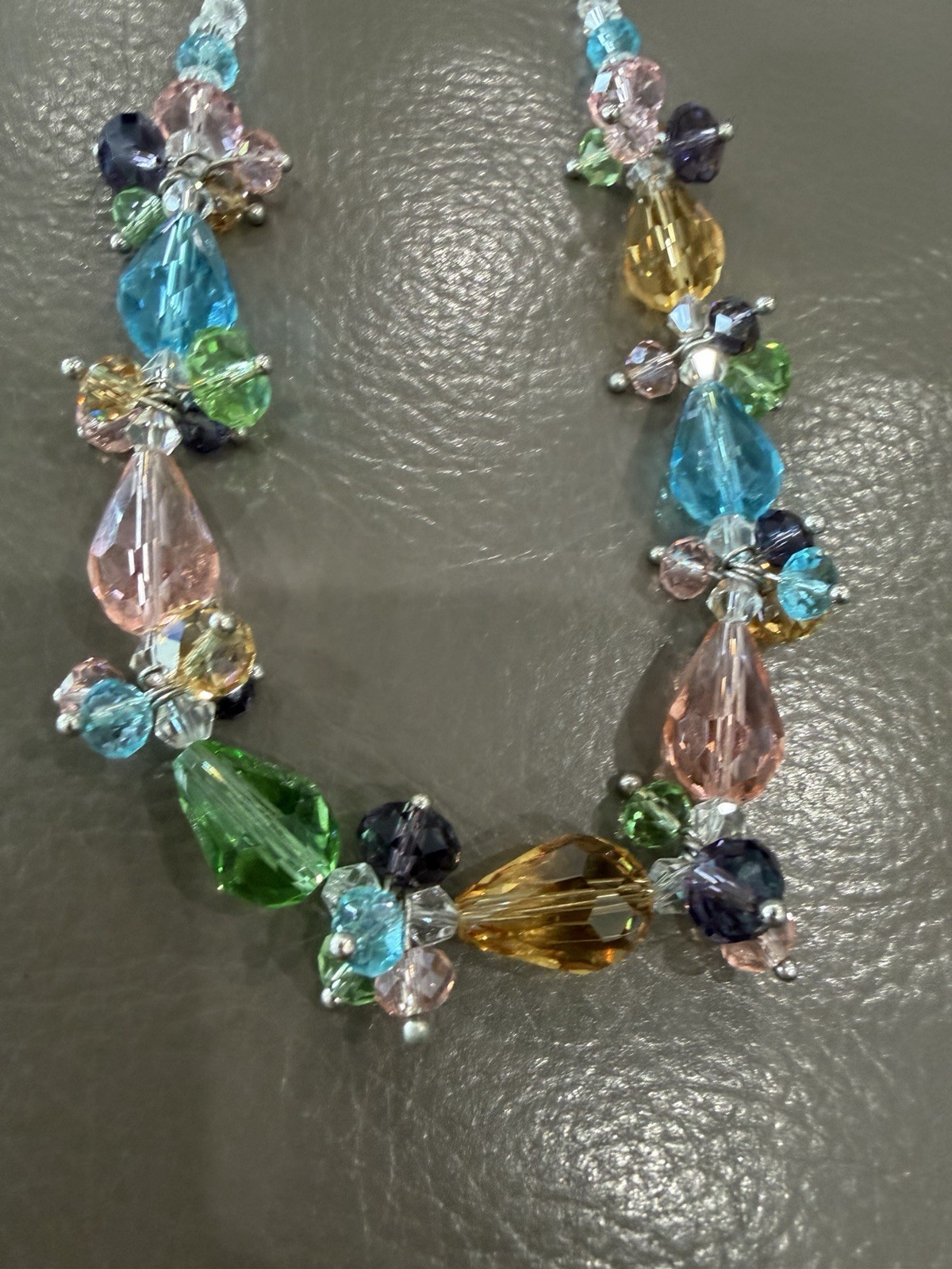 **You and I Silver Tone Crystal Necklace Stunning