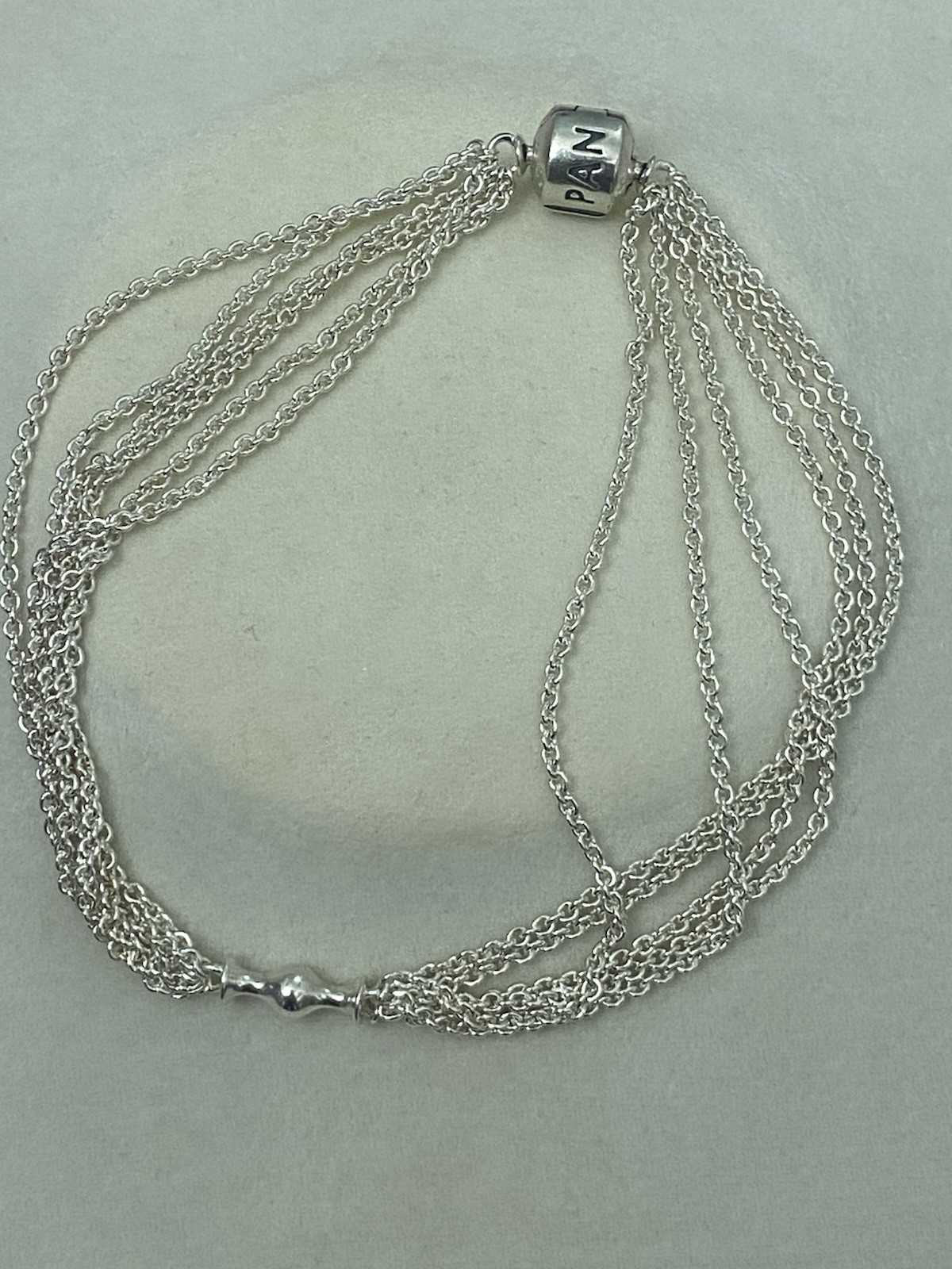 Authentic Pandora Bracelet, Multi-Strand, One-Clip Station #5907101-23 (9.1”)
