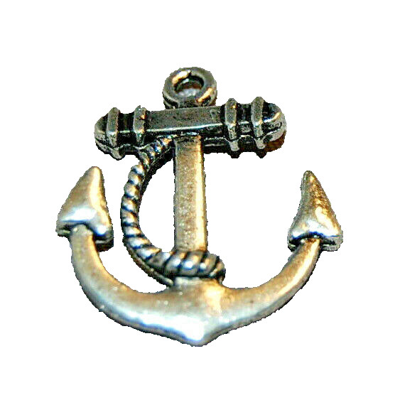Anchor Sailor Mariner #1 Charm Tibetan Silver J1027