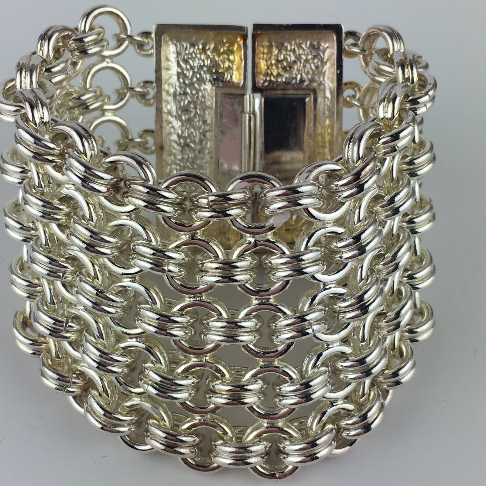 KARL LAGERFELD vintage bracelet wide chainmail NEVER worn