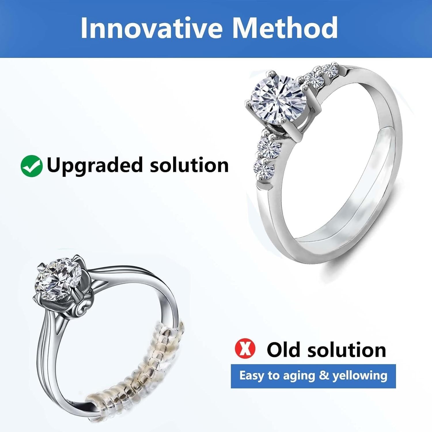 Invisible Glue Ring Spacer – Ultimate Adjuster for Loose Rings, 5.5 x 3.7 Inches