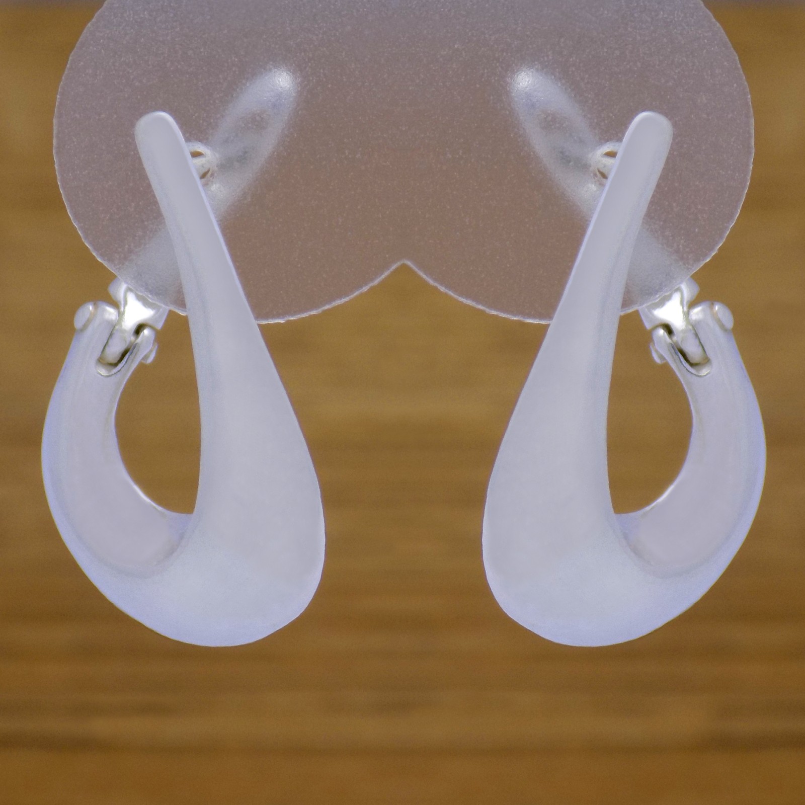 Solid 925 Sterling Silver Amazing Drop Style French Clip Earrings Luxury Design