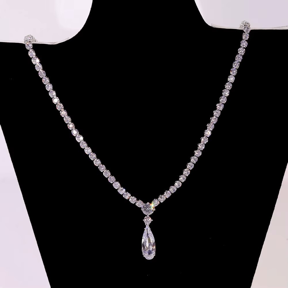 Simple 3A Zircon Drop Shape Women High Quality Party Bridal Wedding Jewelry