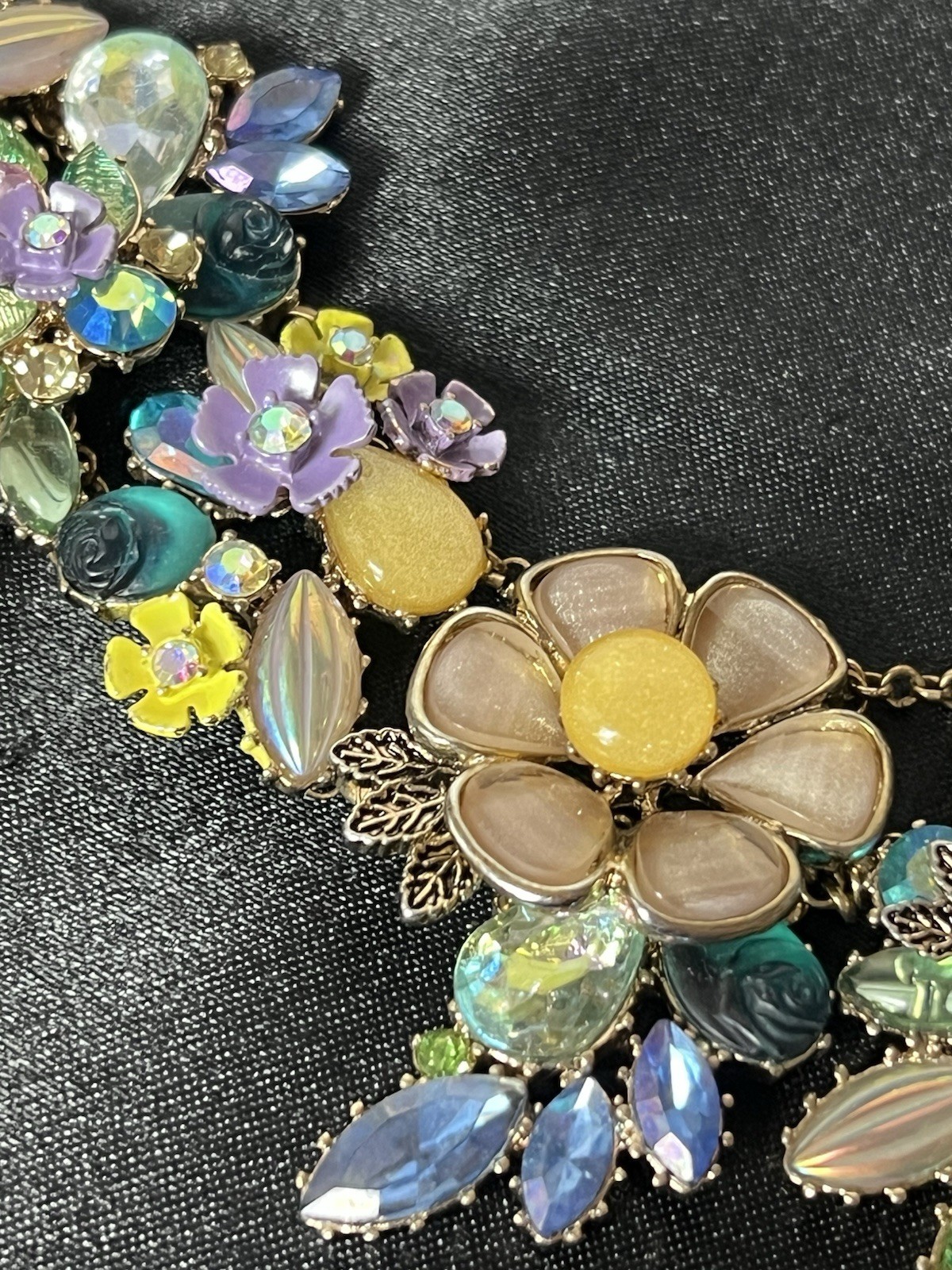 Betsey Johnson Spring Ahead Hummingbird statement necklace — circa 2011