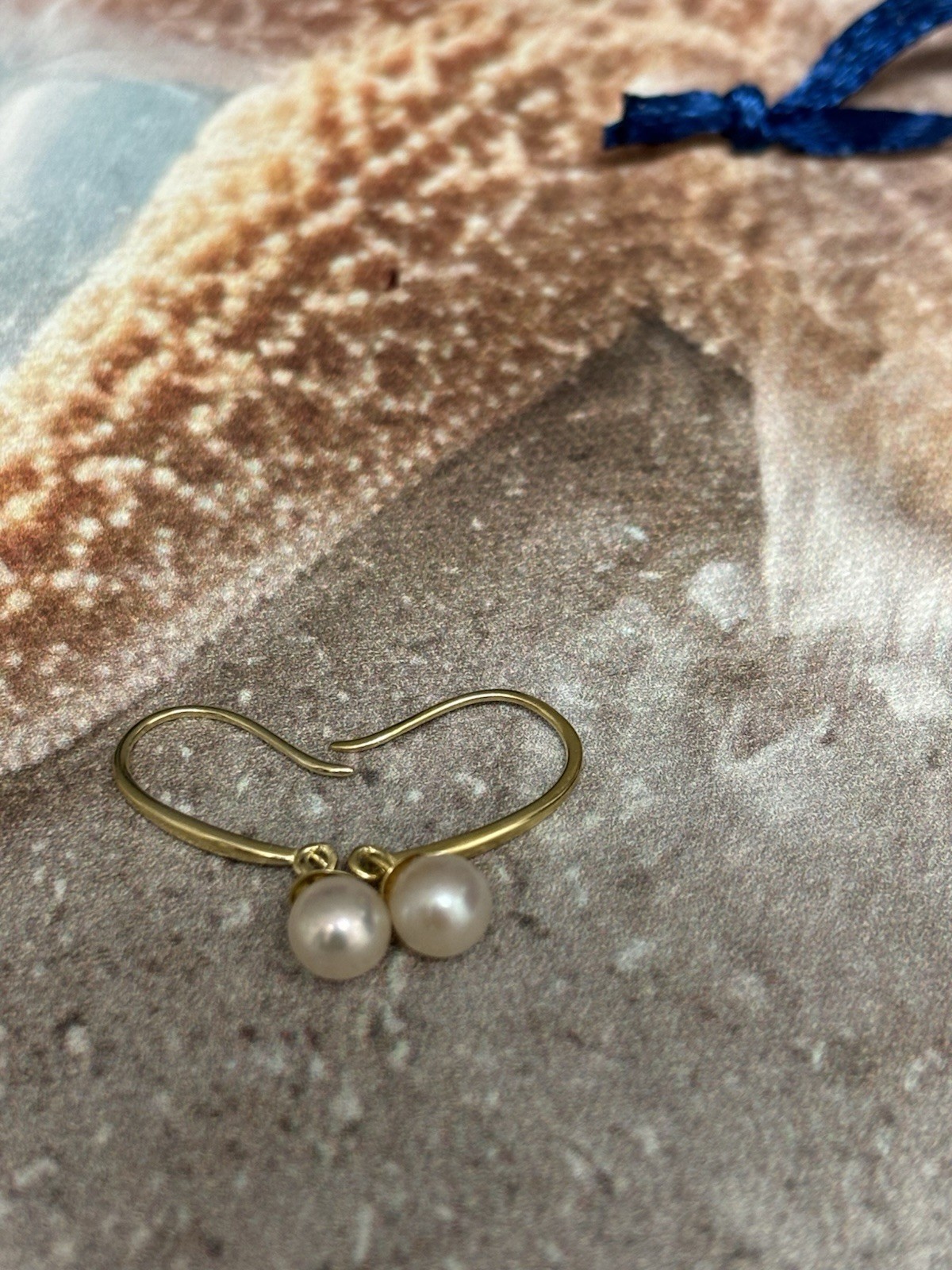 Akoya Salt Water Pearls In A Drop/dangle Earring Gold Plated Perfection