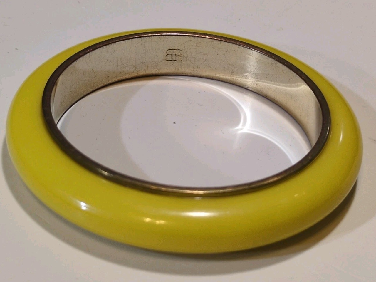 Banana Republic Yellow Bangle Acrylic Metal