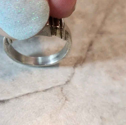Ring ~ Red Stone ~ Silver? ~ Service Award ~ Size 6 ~ 6.25