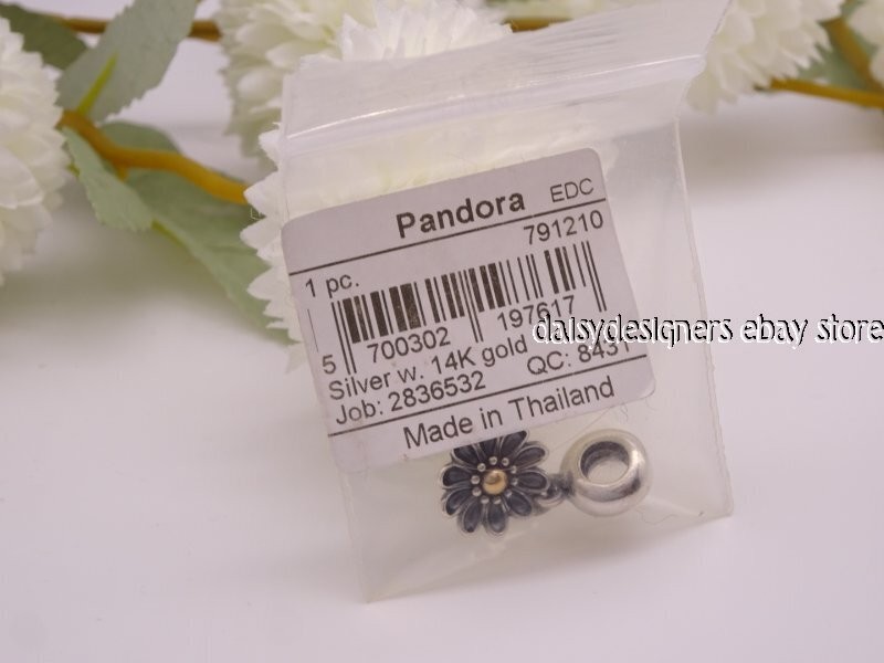 Authentic Pandora Oopsie Daisy 14K Silver Flower Charm 791210 Retired