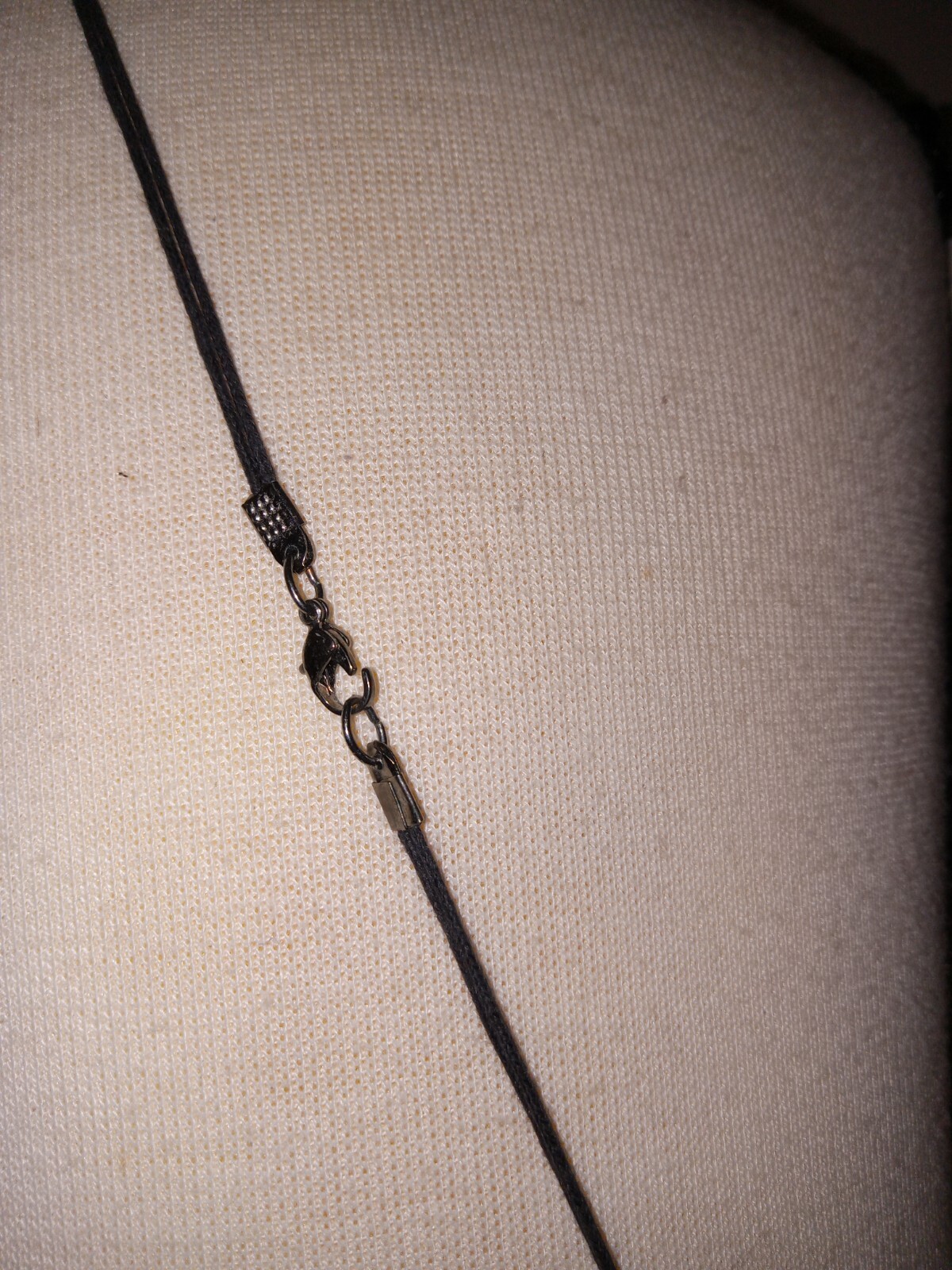35-Inch Black White Silver Beaded Necklace