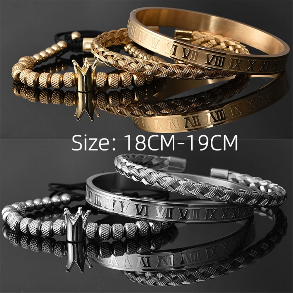 Pulseras De Hombre Joyería Pulsera Chapada en Oro Para Hombre Esclava Brazalete