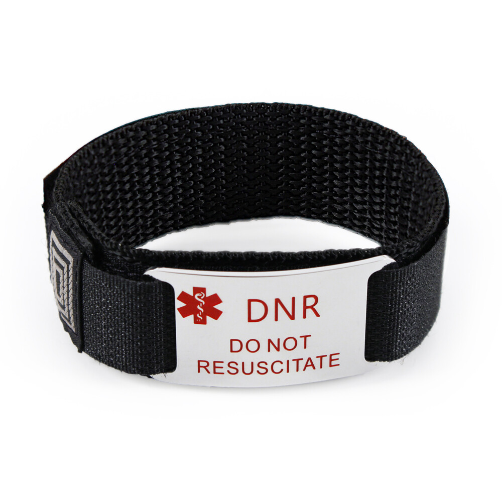 DO NOT RESUSCITATE Sport Medical Alert ID Bracelet. Free medical Emergency Card!