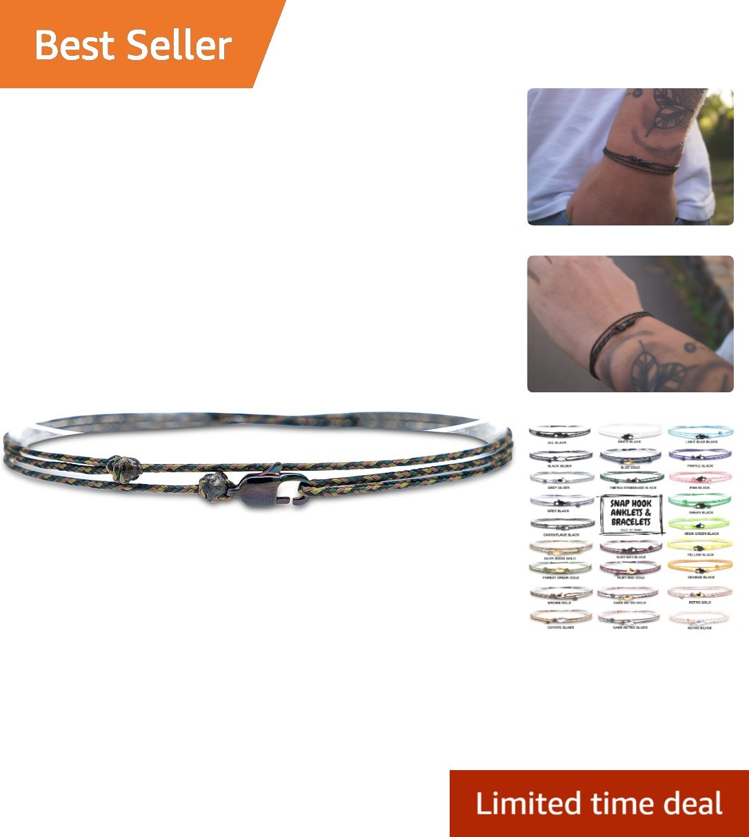 Men’s Handmade Nautical Rope Bracelet – Adjustable, Waterproof, and Stylish