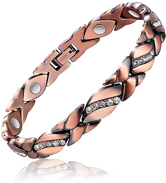 Men’s Bracelet Magnetic Therapy Arthritis Pain Relief Pure Solid Copper Bangle