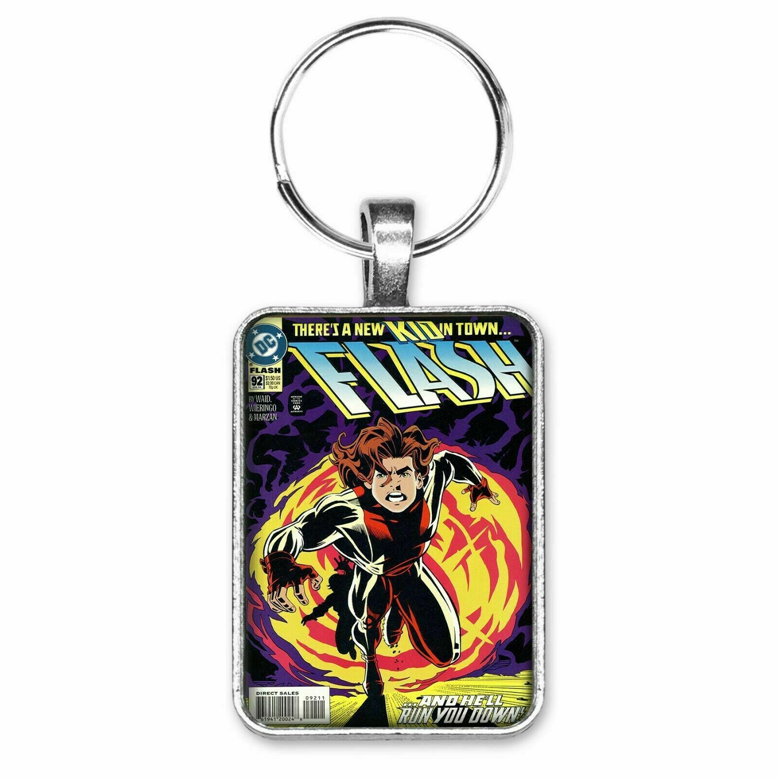 Flash #42 (1st Appearance of) IMPULSE COVER Key Ring or Necklace DC Comic Book