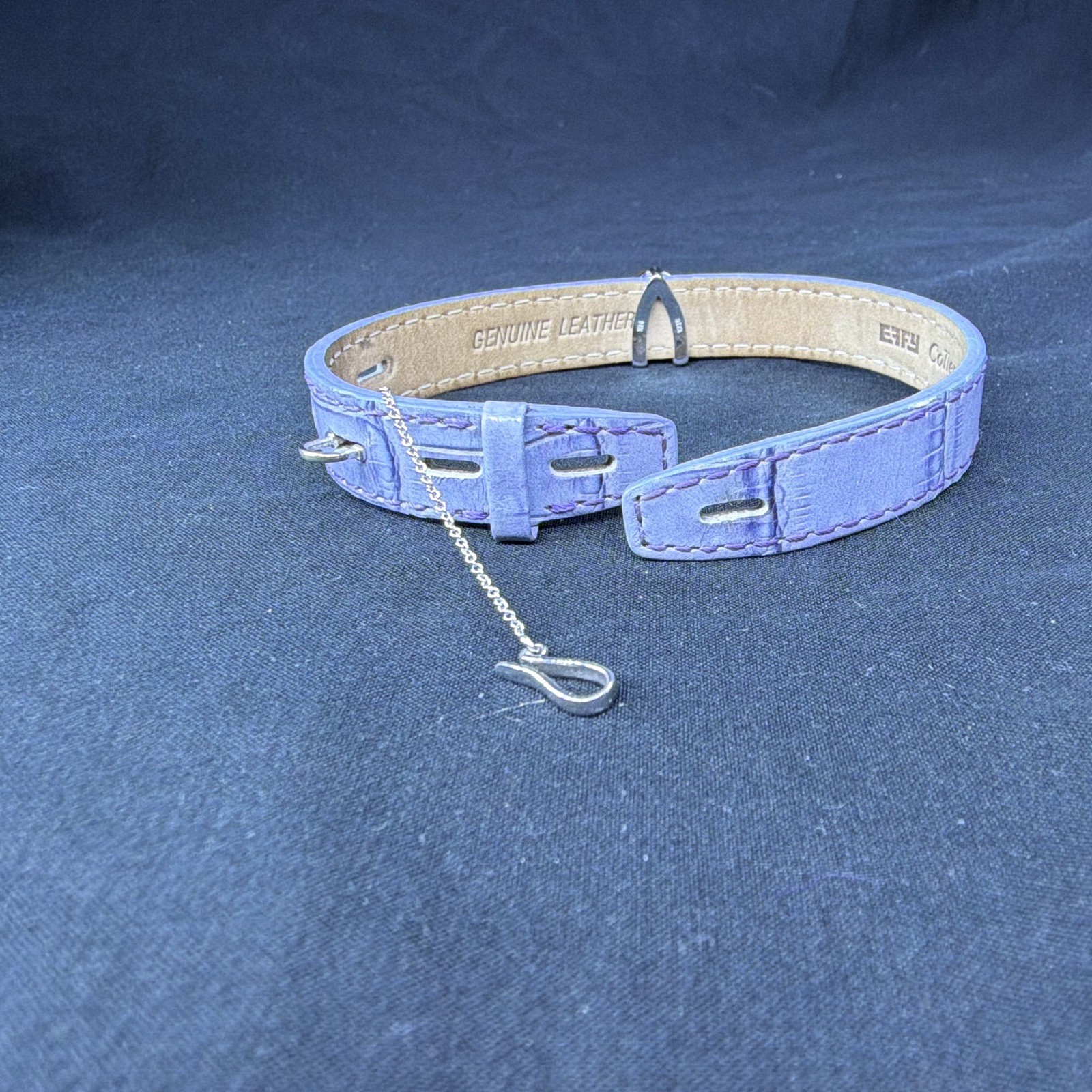 EFFY Women’s Purple Skinny Fashion Belt Heart Buckle Adjustable Size M