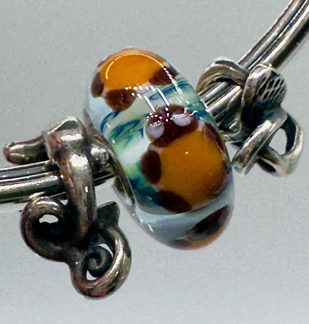 TROLLBEADS Turtle OOAK, Flip Flops & Sea Horse Trio Lot Rare HTF