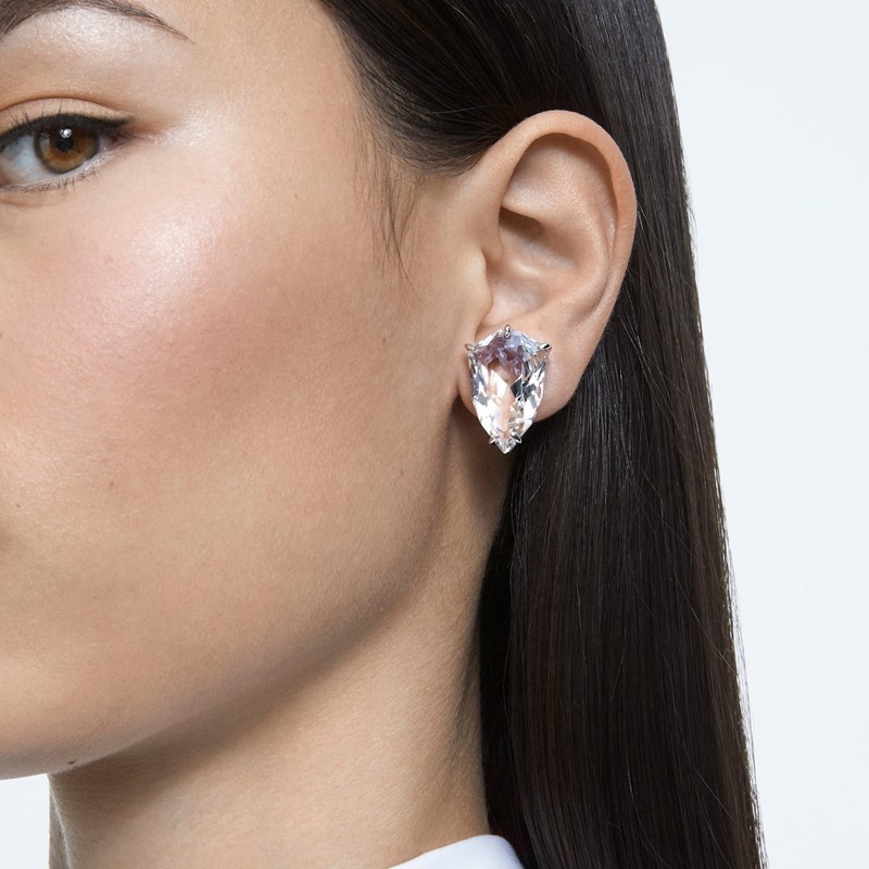 NIB AUTH SWAROVSKI Mesmera Clip Earring, Single, Trilliant Cut, White, 5600758