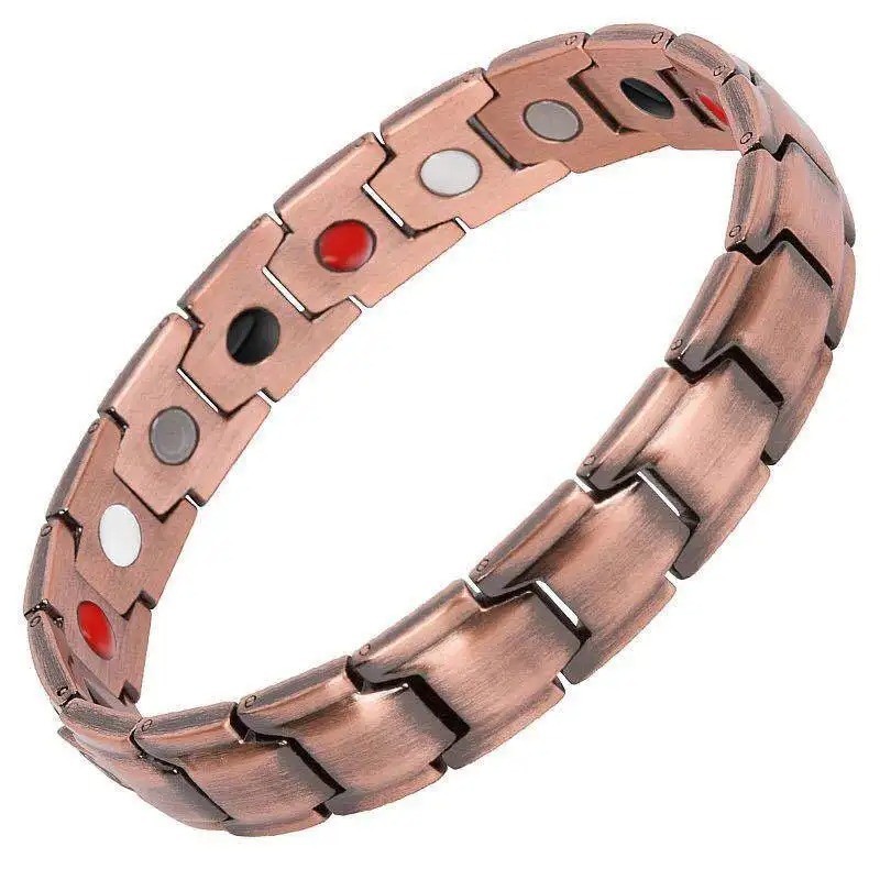 Men’s Bracelet Magnetic Therapy Arthritis Pain Relief Pure Solid Copper Bangle