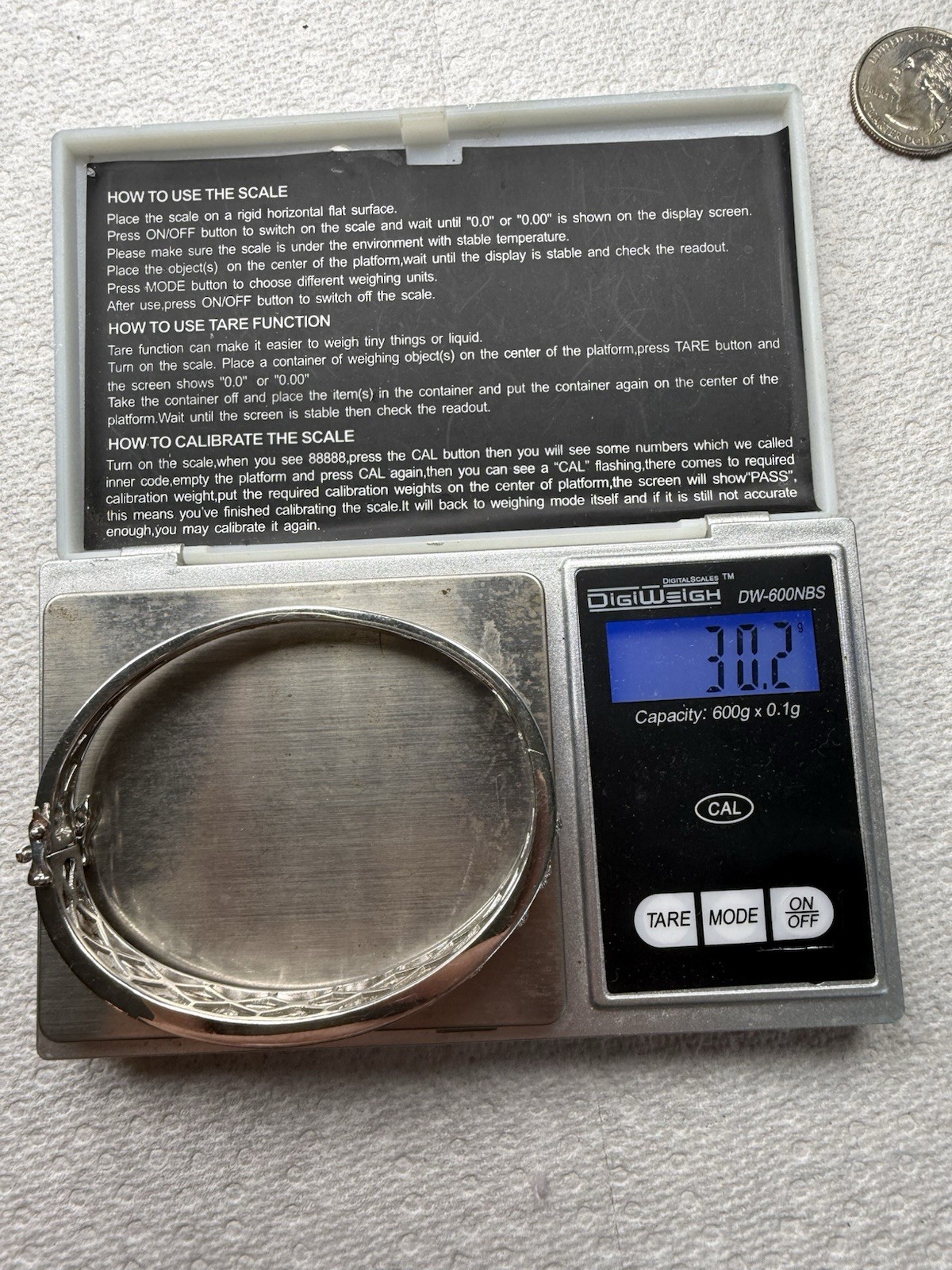 Amazing Sterling Silver Heart Bangle Bracelet 30g