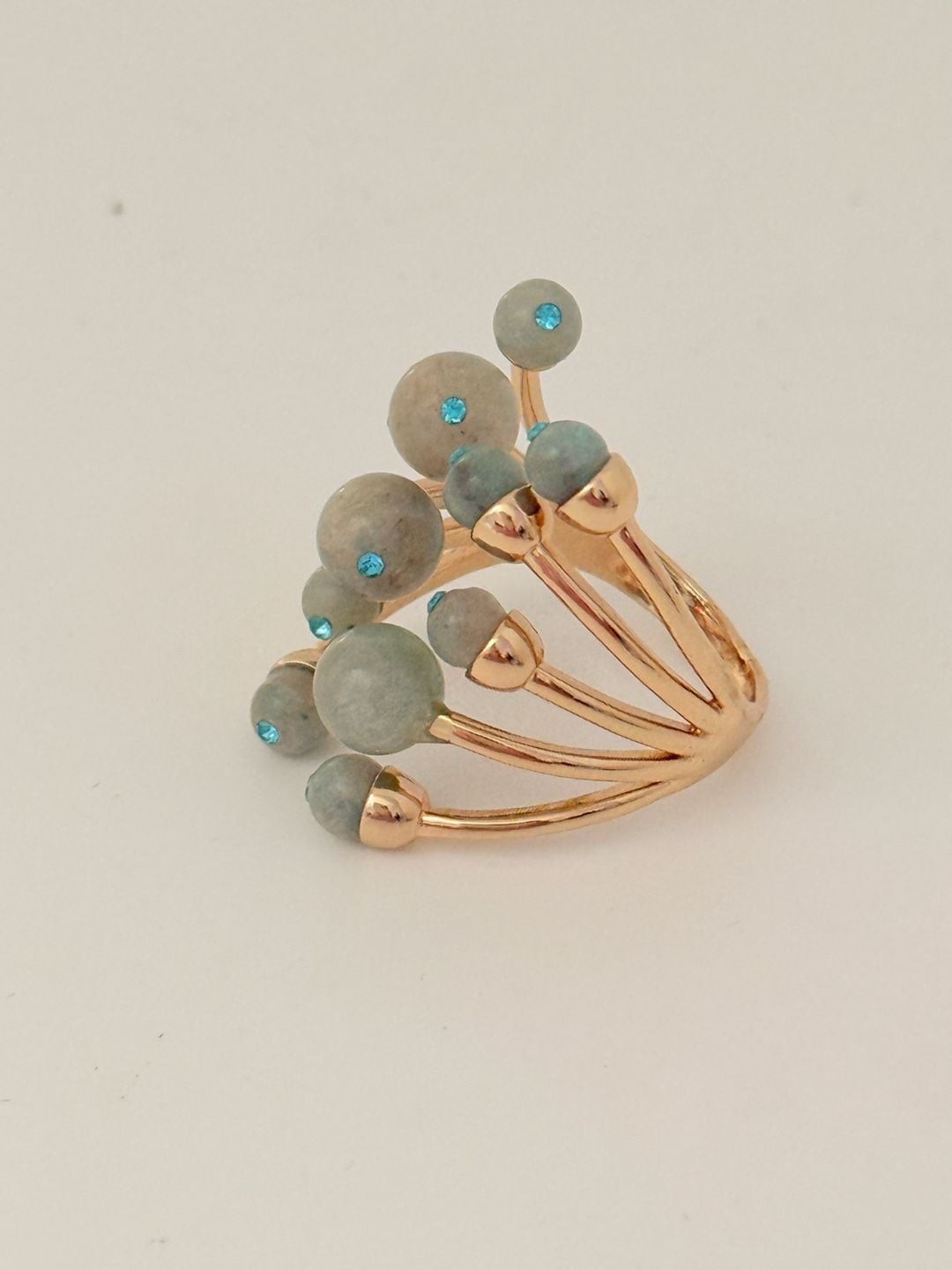 Open Cage Jade Statement Ring