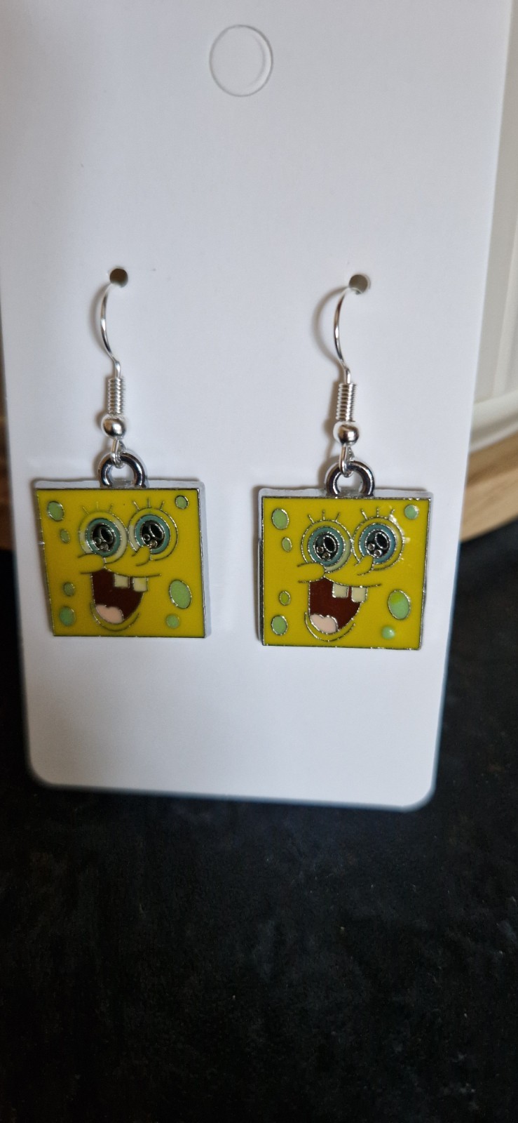 Spongebob Squarepants Earrings In Organza Gift Bag