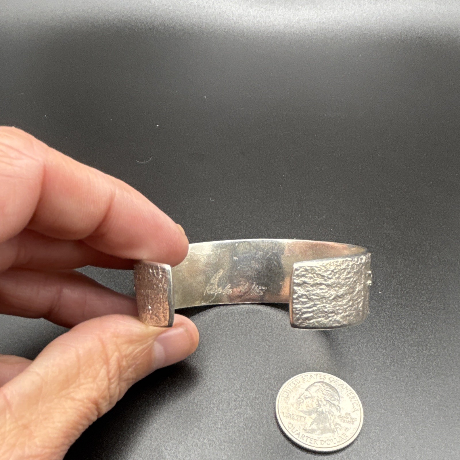 Paul Sazbo Sr. Silver 925/14K Gold Accent Running Horses Cuff Bracelet 43.83g