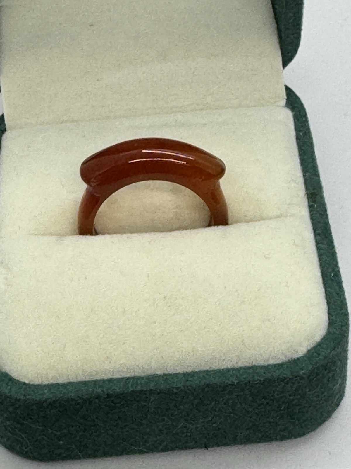 Carnelian Agate Band Ring Sizde 7