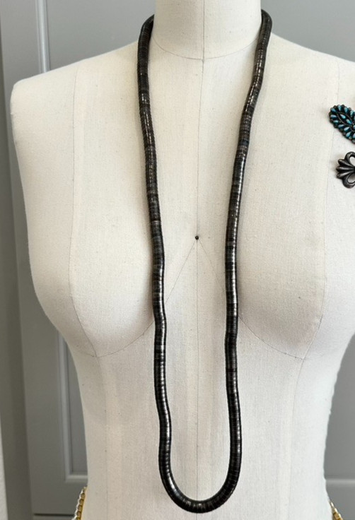 Vintage Bendable Twist Formable Snake Chain Gun Metal Necklace 35 Inch