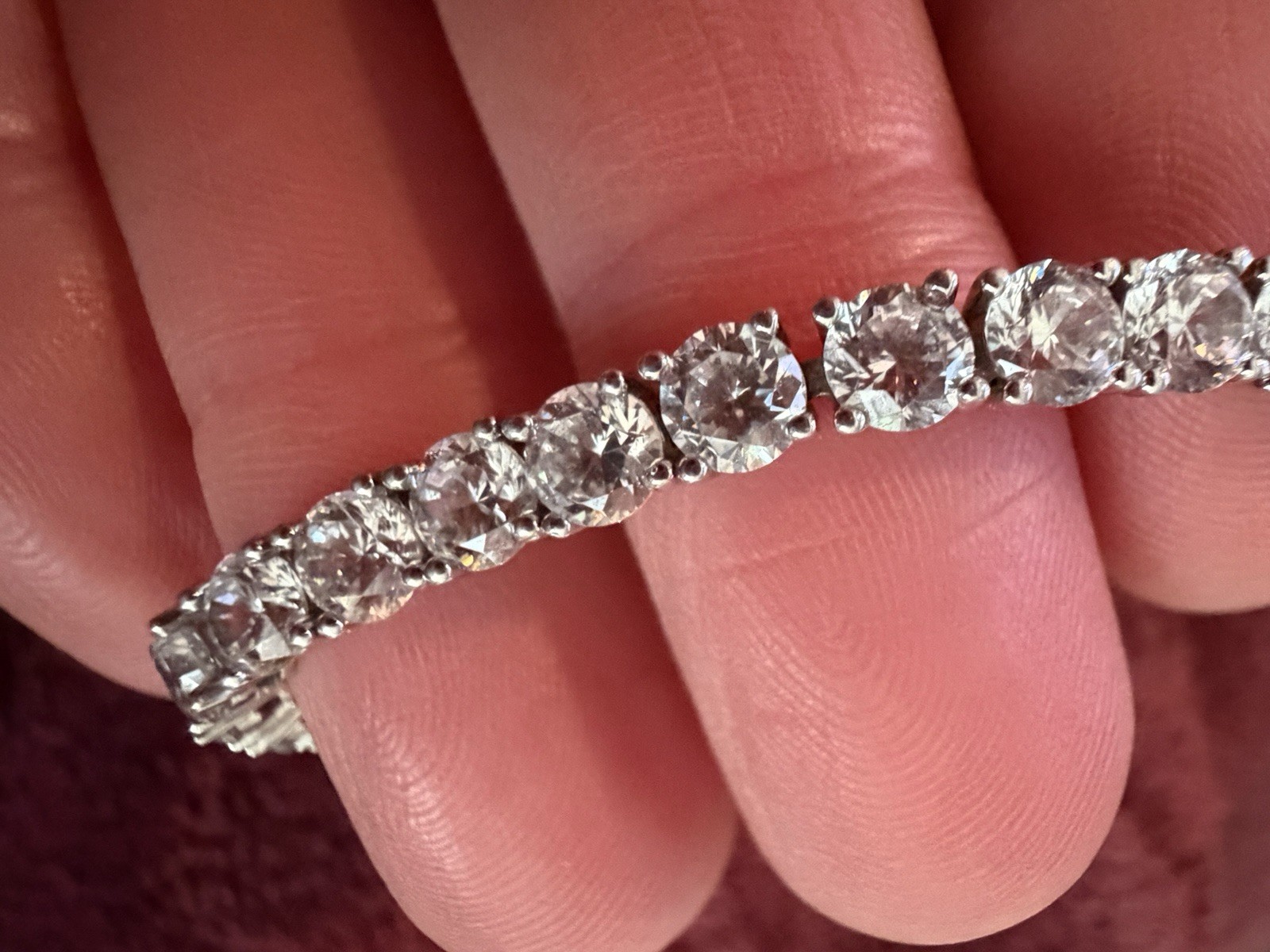 Lafonn 925 Silver Platinum Bonded Flexible Tennis Bracelet B0198CLP68 (6.8”)