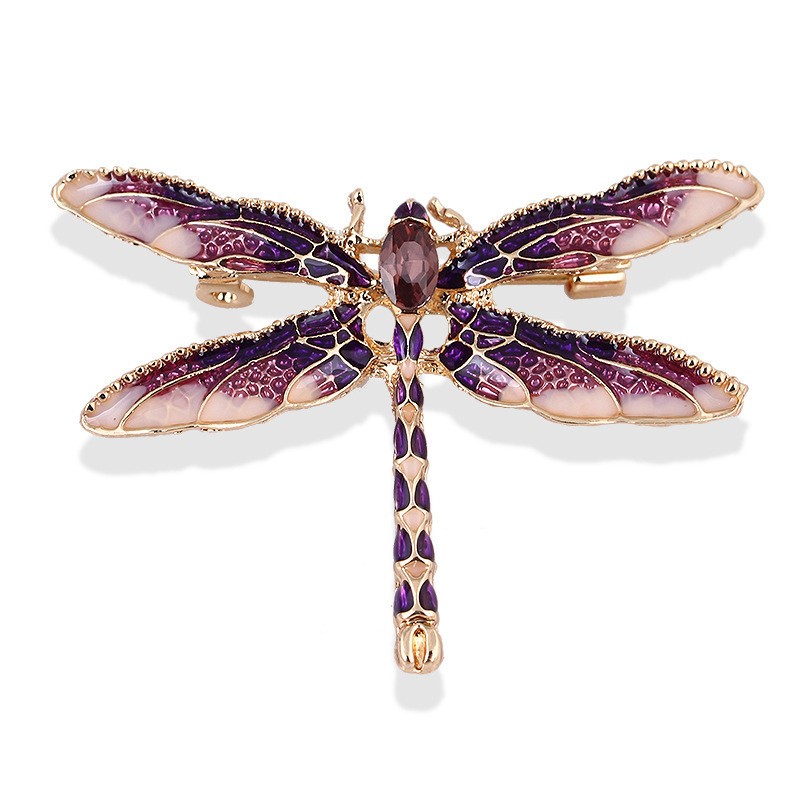 Crystal Vintage Dragonfly Brooch Insect Brooches for Women Pins Jewelry