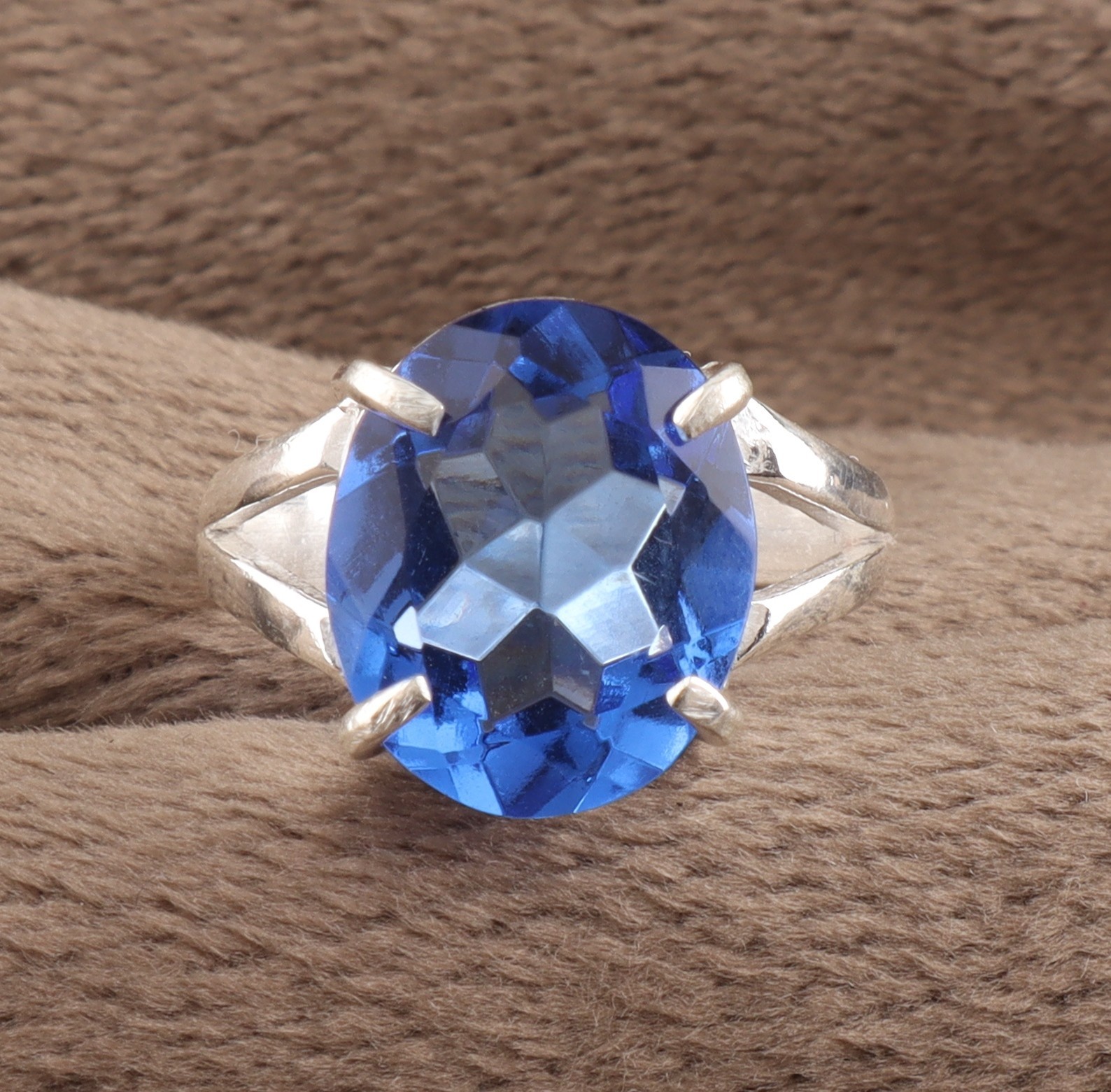Tanzanite Quartz Gemstone 925 Sterling Silver Handmade Ethnic Jewelry Ring