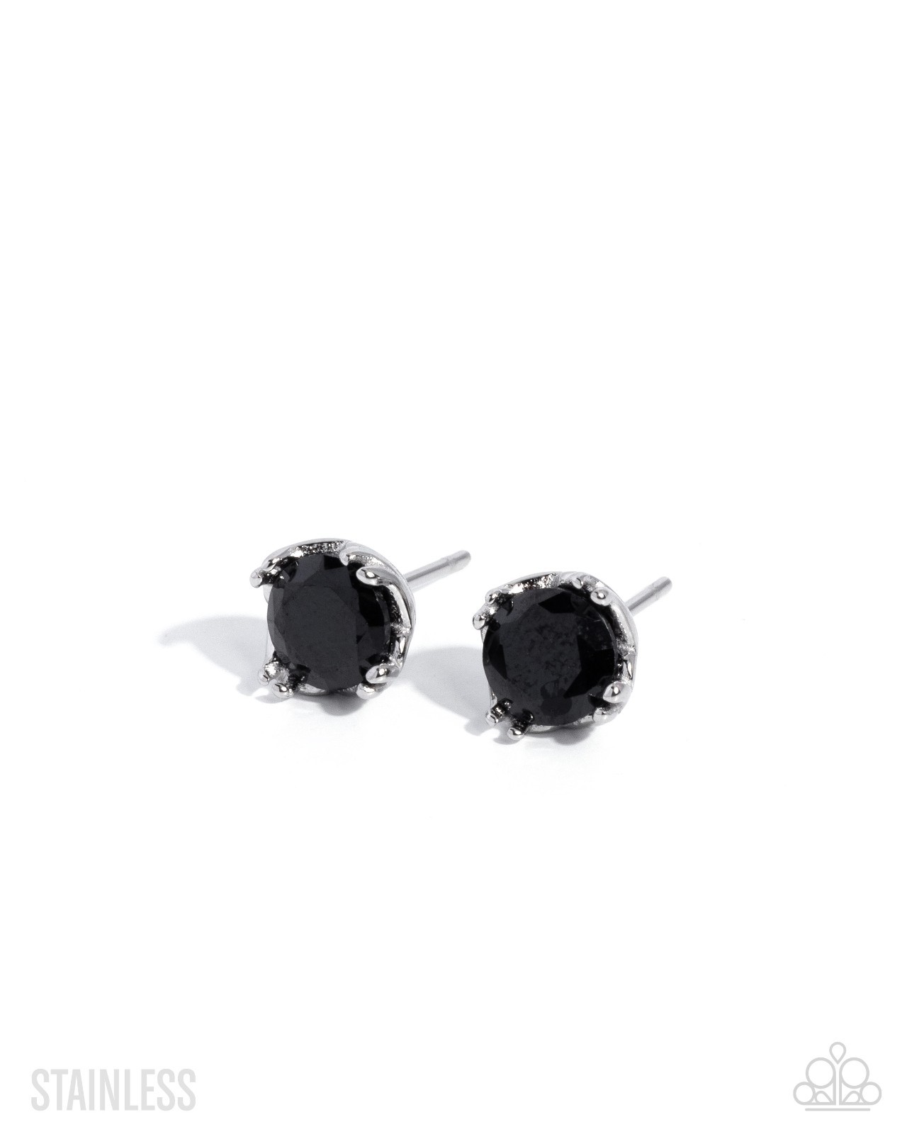 Paparazzi A Change of Color -Black Cubic Zirconia – Stainless Steel Post Earring