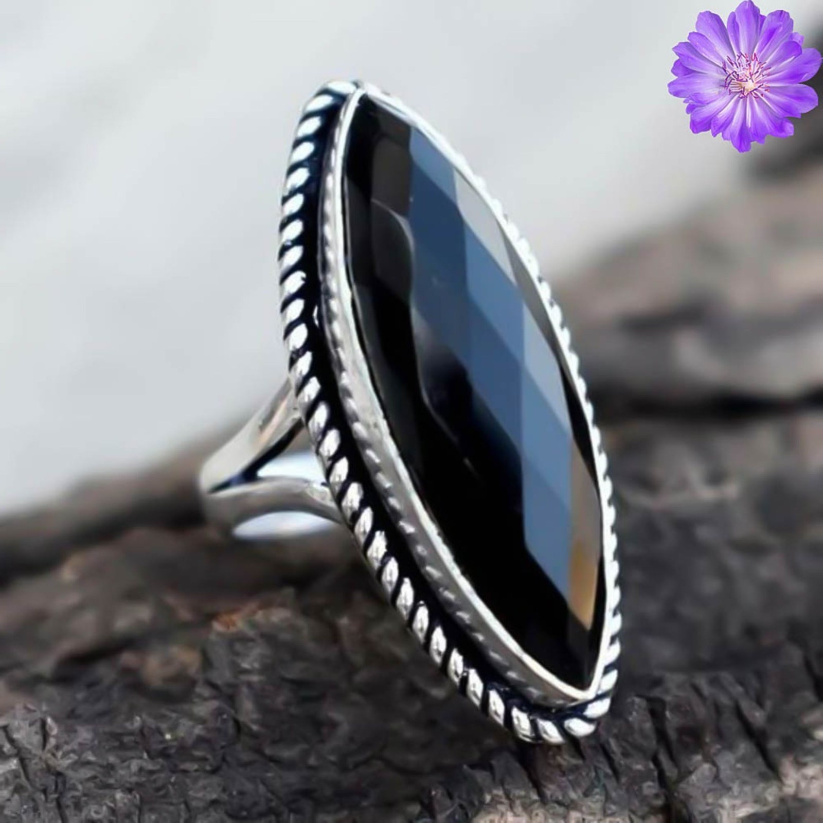 Black Onyx Natural Gemstone Handmade 925 Sterling Silver Jewelry Ring All Size