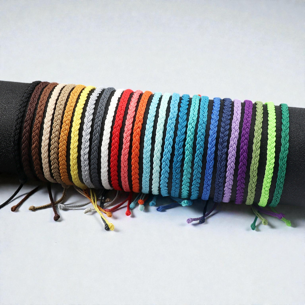 Adjustable Waterproof Cord Bracelet Unisex Woven Friendship Jewelry Gift