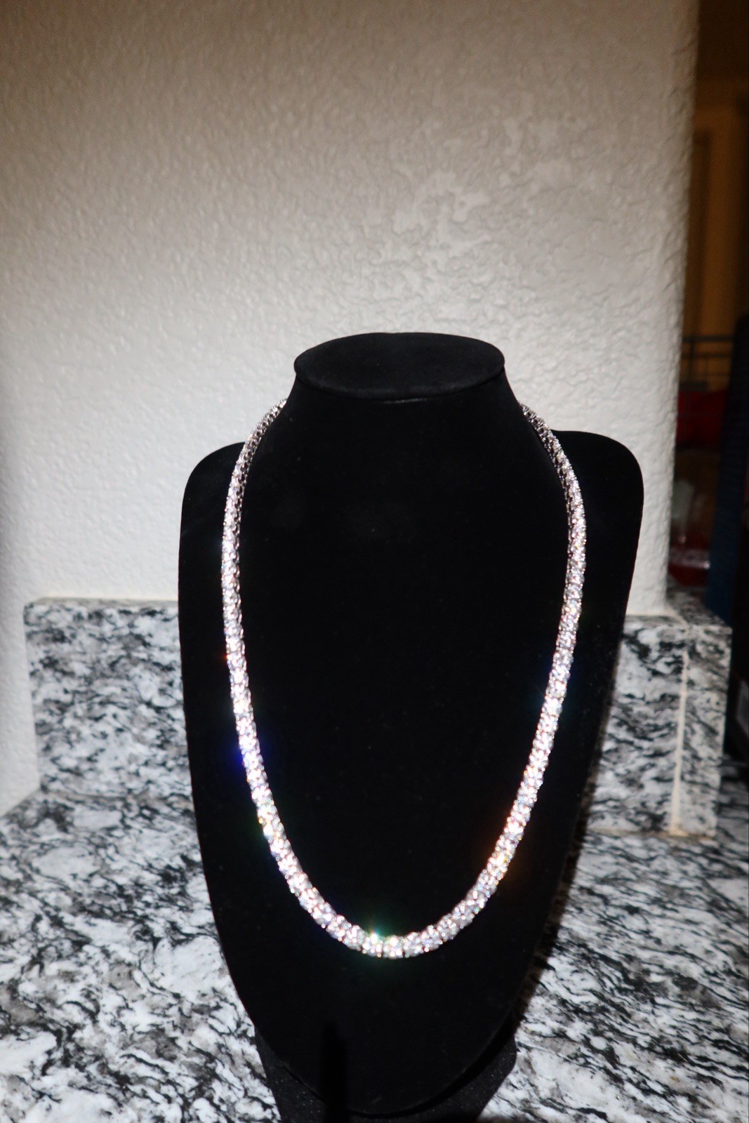 Moissanite Tennis Chain 5mm 20inch 925 silver plated