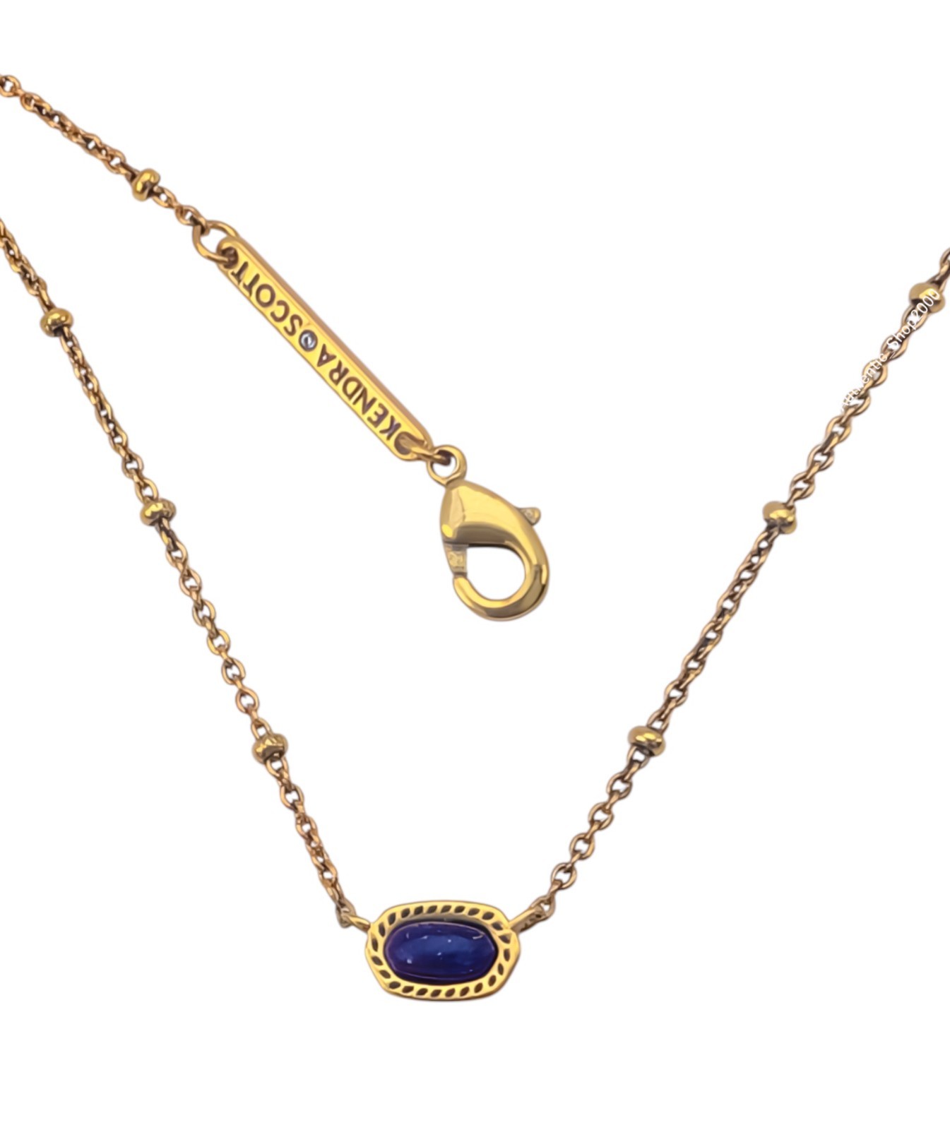 New 100% KENDRA SCOTT 499 Vintage Gold Blue Lapis Mini Elisa Pendant Necklace