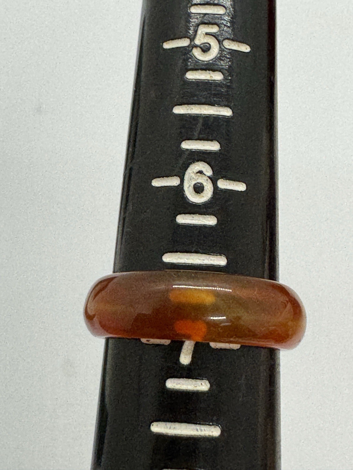Carnelian Agate Band Ring Sizde 7