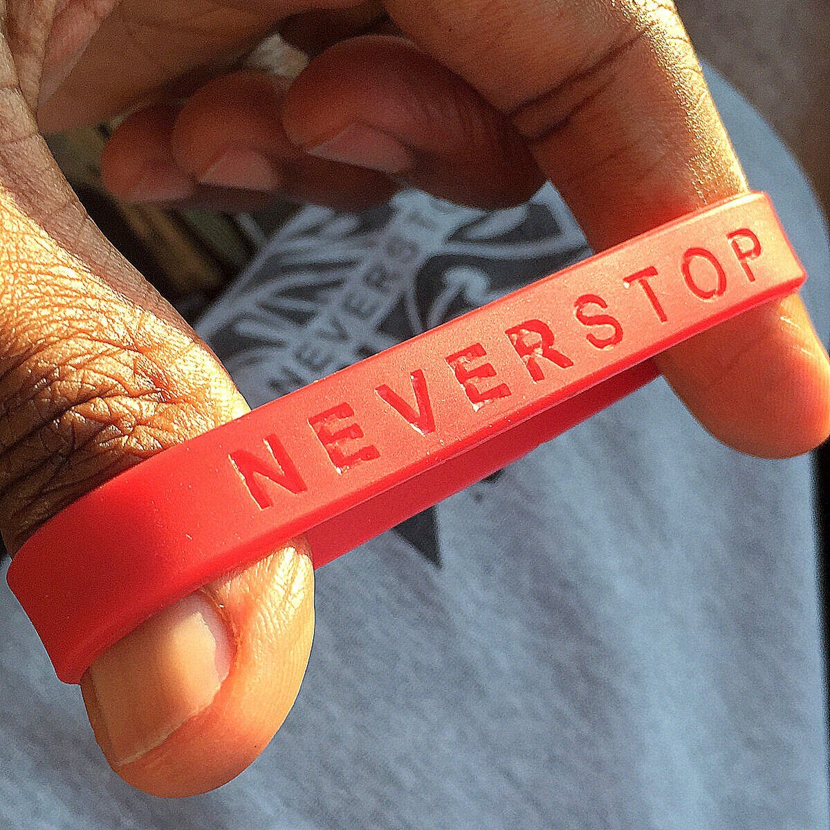 3 PACK – NEVER STOP Silicone Bracelet 100% Brand New!