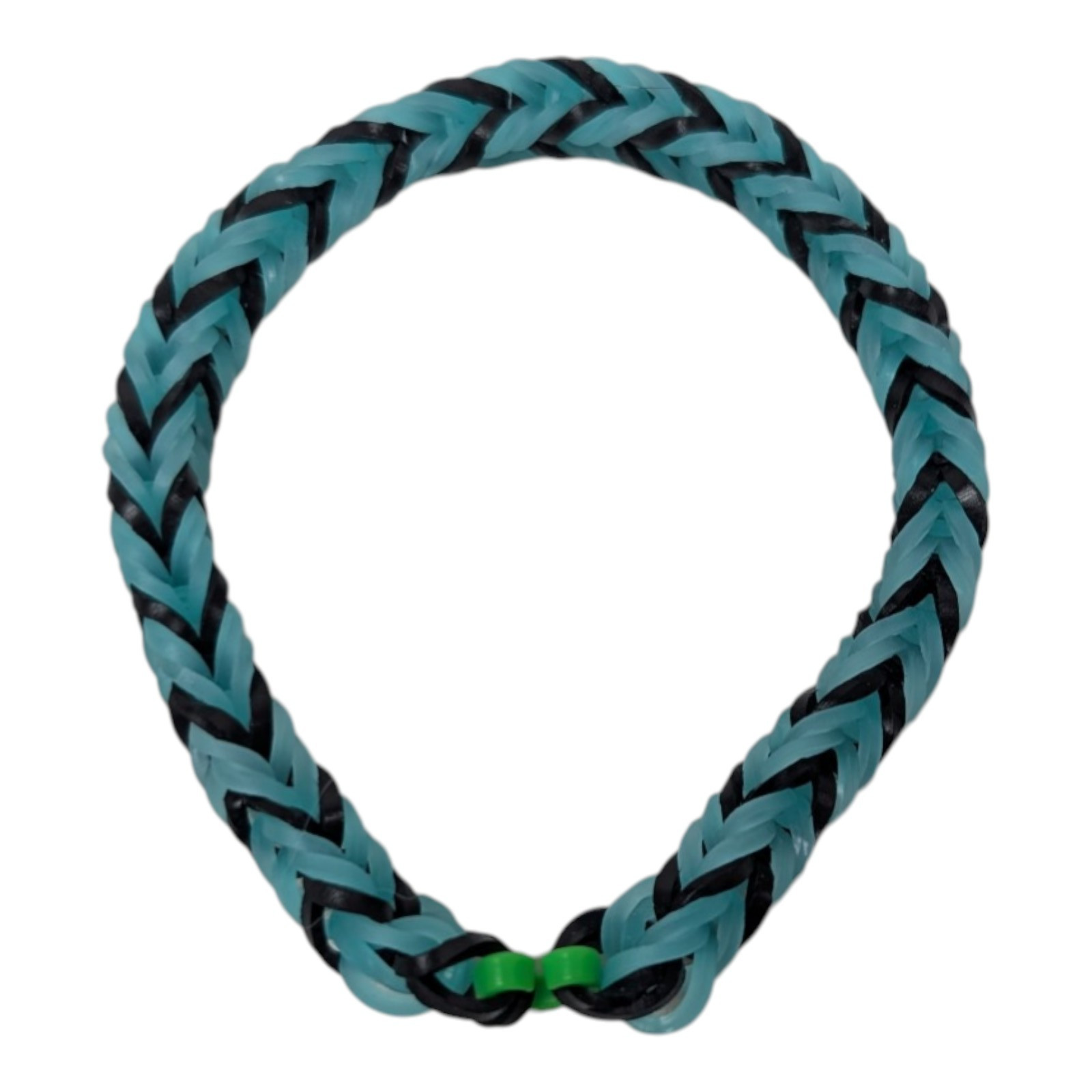 Mix of 5 Multicolor Rubber Band Rainbow Bracelets Glow In The Dark Hand Made EDM