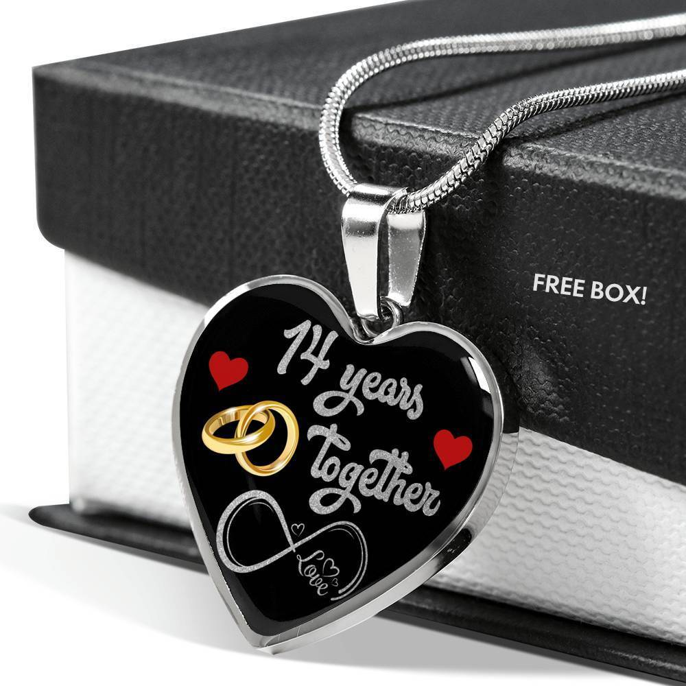 Personalized Engraved 14th Wedding Anniversary Gift For Her, Married 14 Years