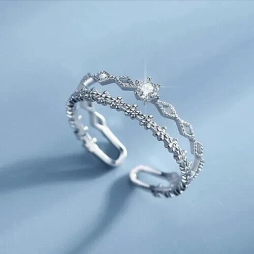 1.00Ct Round Cut Diamond Adjustable Toe Ring 14K White Gold Plated